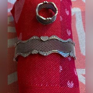 Authentic - Pandora Mesh Bracelet and Ring